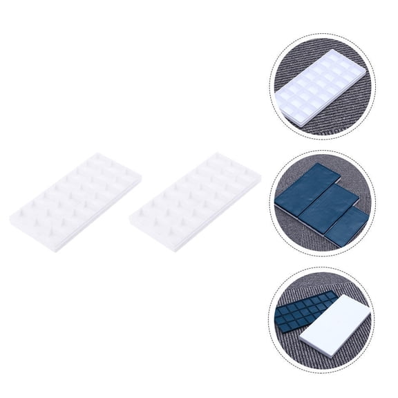 OATIPHO 2Pcs White Plastic Pigment Box Durable Paint Container with Lid for Easy Storage