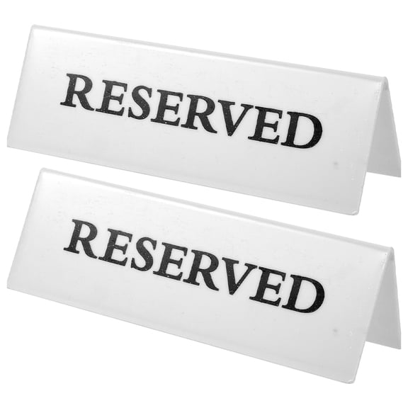 OATIPHO 2Pcs Multi Function White Table Reserved Sign Reusable for Restaurant and Event Decoration