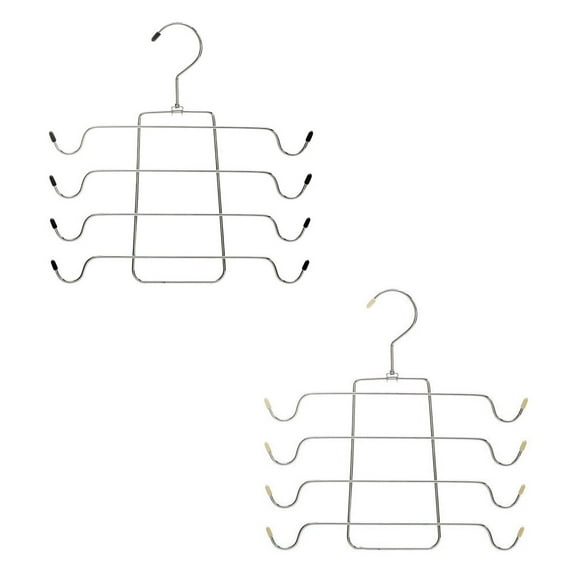 MUSEYA Multi Layer Hanger Racks Chromes Plating 2Pcs for Men