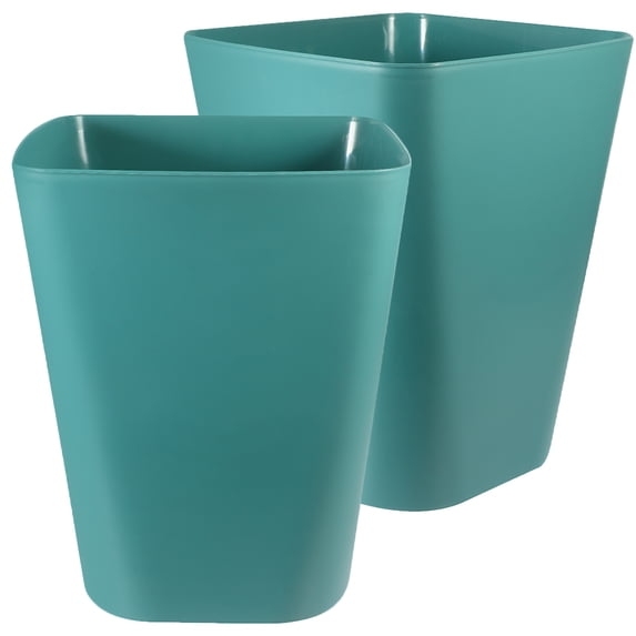 OATIPHO 2Pcs Home Garbage Bin Green Plastic Trash Container Practical for Bathroom Bedroom