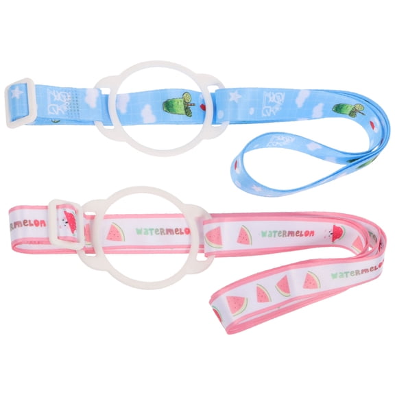MUSEYA 2Pcs Bottle Holder Strap Assorted Color Polyester Heat Resistance Simple Design