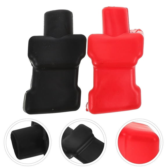 OATIPHO 2Pcs Auto Battery Terminal Protective Insulating Boots Assorted Color Plastic