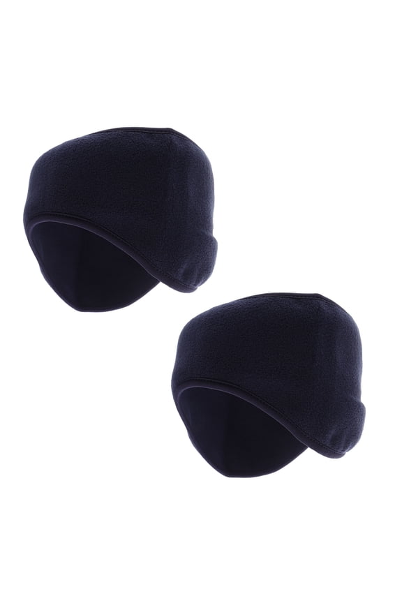 2Pcs Dark Blue Cycling Ear Muffs Polar Fleece Cold Protection for Women