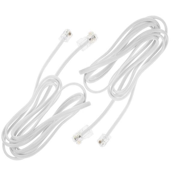 MUSEYA 2Pcs Ethernet Adapter Cable Telephone Extension Cable Rectangular Plug White For General Users