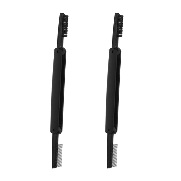 OATIPHO 2Pcs Portable Foldable Rosy Eyebrow and Eyelash Grooming Brush for Travel