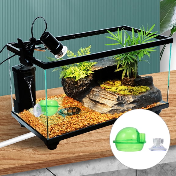 OATIPHO 2Pcs High Hardness Reptile Feeder Bowl with Escape Proof Worm Container