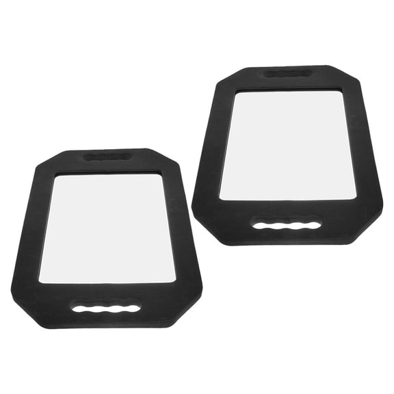OATIPHO 2Pcs Barber Accessories Handheld Mirror Black with Practical Handle for Easy Maneuvering