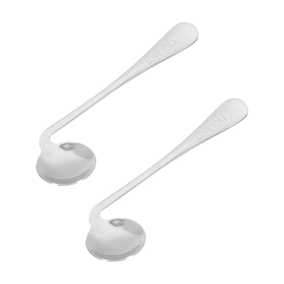 OATIPHO 2Pcs Ergonomic Stainless Steel Elderly Utensils with Raised Textured Handles for Hand Tremors