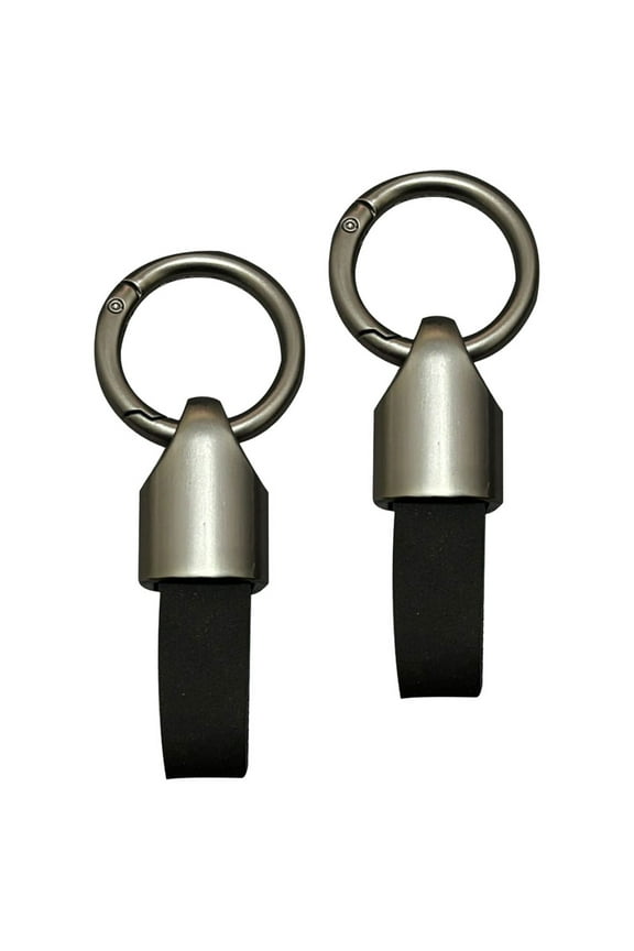 MUSEYA Car Key Ring Zinc Alloy Keychain black Key Accessory Minimalist 2Pcs