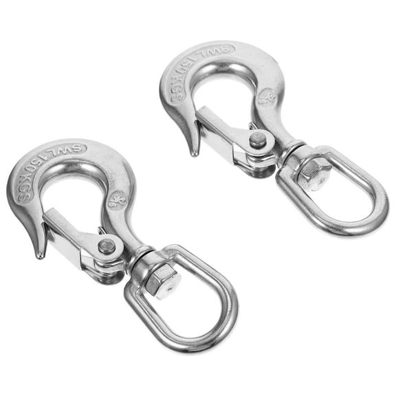 OATIPHO Swivel Lifting Hook Heavy Duty Cargo Hook Stainless Steel for Diving 2Pcs