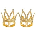 thumbnail image 1 of MUSEYA 2Pcs Mini Crown for Cake Golden Alloy for Party Favors at Baby Showers, 1 of 7