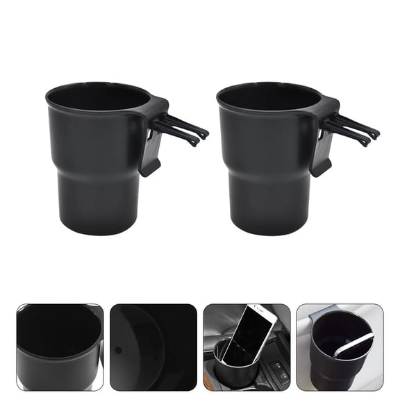 OATIPHO 2Pcs Multi-Functional Car Storage Box Auto Cup Holder and Trash Bin with Practical Design