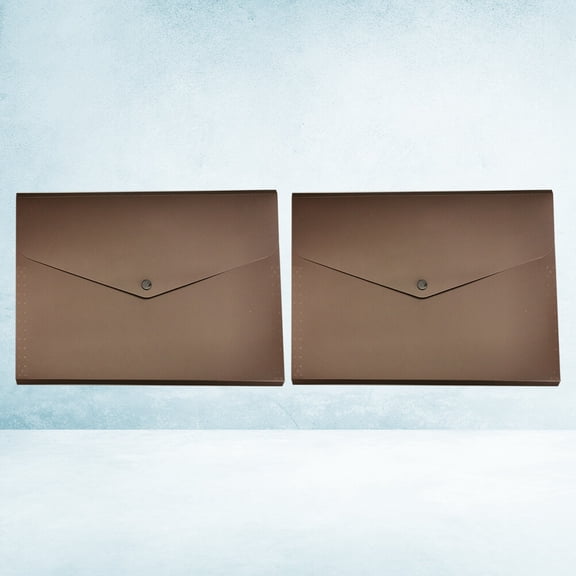 OATIPHO A4 Accordion Folder Coffee Lightweight for Organizing Documents 2Pcs