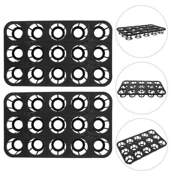OATIPHO Oatipho Black Sprouter Tray, Easy Storage, No Hand Damage, Ideal for Planting, 2Pcs