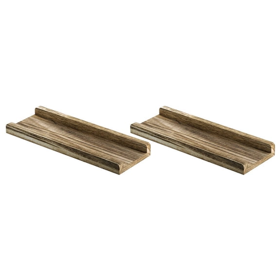 OATIPHO 2Pcs Wooden Storage Boards Brown Wall Shelf Decorative Stand for Home Room Storage
