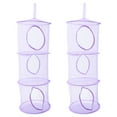 thumbnail image 1 of OATIPHO 2Pcs Violet Mesh Hanging Net Storage Basket for Stuffed Animals and Socks, 1 of 8