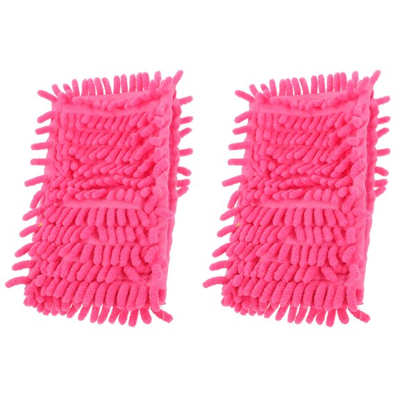 OATIPHO 2Pcs Red Mop Cloth Replacement Soft Practical Cleaning Mop Accessories for Corners
