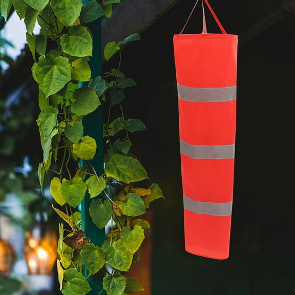 OATIPHO Wind Direction Flag Red and Grey Reflective Material 2Pcs Decorative Flag