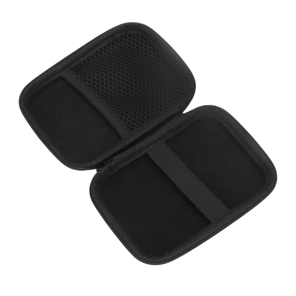 OATIPHO 2Pcs Black Zipper Eva Storage Case Hard Shell for Headset Data Cable and Small Devices