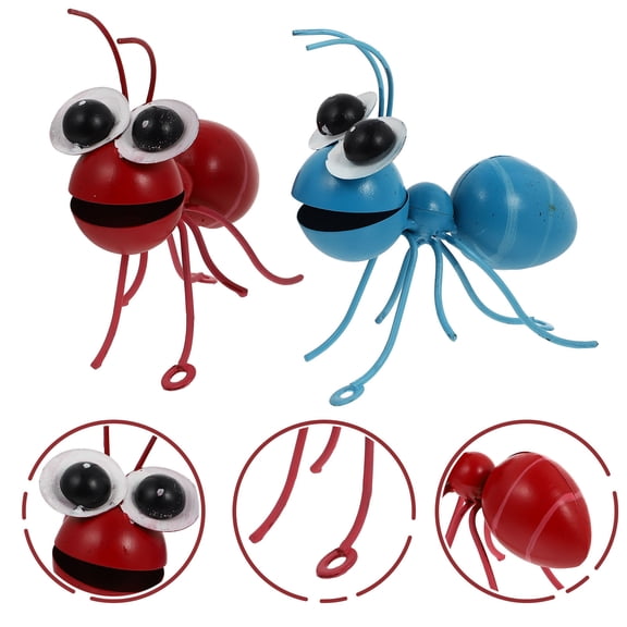 OATIPHO Wrought Iron Ant Craft Assorted Color Desktop Decoration for Home, 2Pcs