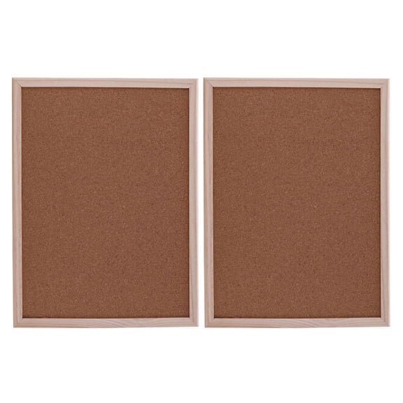 OATIPHO 2Pcs Natural Cork Notice Board Brown for Office and School Wall Communication