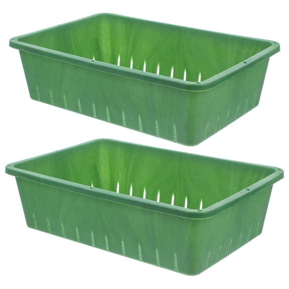 MUSEYA 2Set Sprouting Tray Green Plastic For Organized Arrangement Of Succulent Pots
