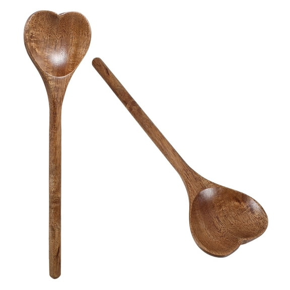 OATIPHO Long Stirring Spoon Elegant Design Wood Kitchen Utensil 2Pcs
