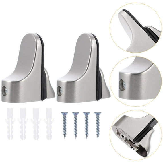 MUSEYA 2pcs Adjustable Glass Clamps Clips Zinc Alloy Silver Duckbill Panel Clip for Home Installation