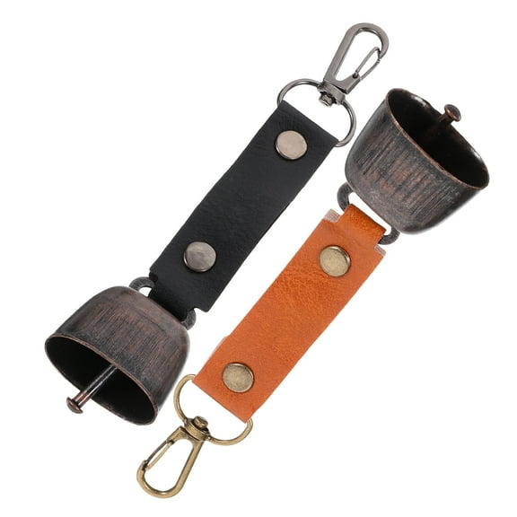 OATIPHO 2Pcs Small Camping Bear Bell with Vintage Design Loud Sound for Hiking Traveling and Daily Use