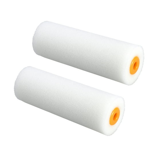 MUSEYA 2Pcs 4 Inch Portable Paint Rollers White Foam for Doors Windows and Small Projects