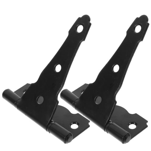 OATIPHO 2Pcs Barn Door Hinges Heavy Duty Black T Shaped Support for Home Improvement