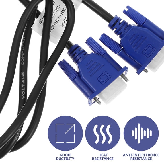 MUSEYA 2pcs Laptop to Monitor Cable Black for Connect Computer Graphics Cards to Monitor or TV