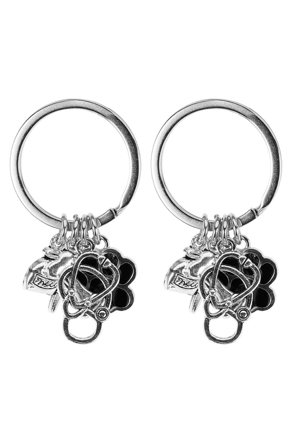 2Pcs Medical Keychain Zinc Alloy Paw Pattern Keychain Durable Accessory for Hanging Keys and Bags