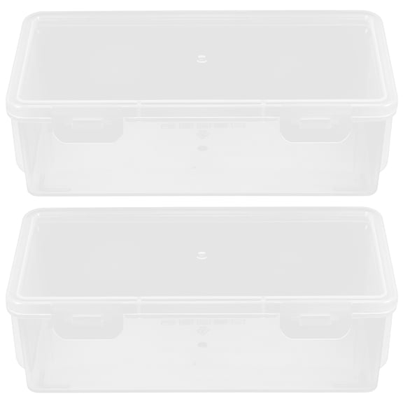 OATIPHO Transparent PP Storage Containers for Kitchen and Classroom 2Pcs
