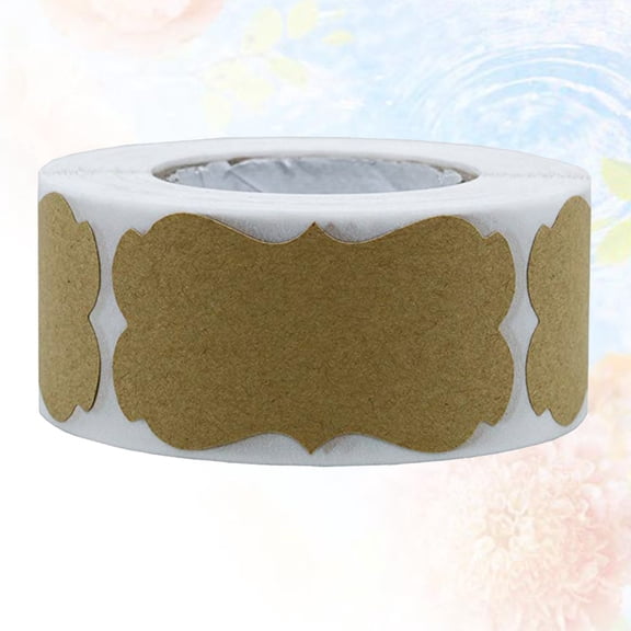 MUSEYA 300 Pcs Kraft Paper Packaging Labels Light Brown Rectangular Tags for Labeling Essential Oil Bottles