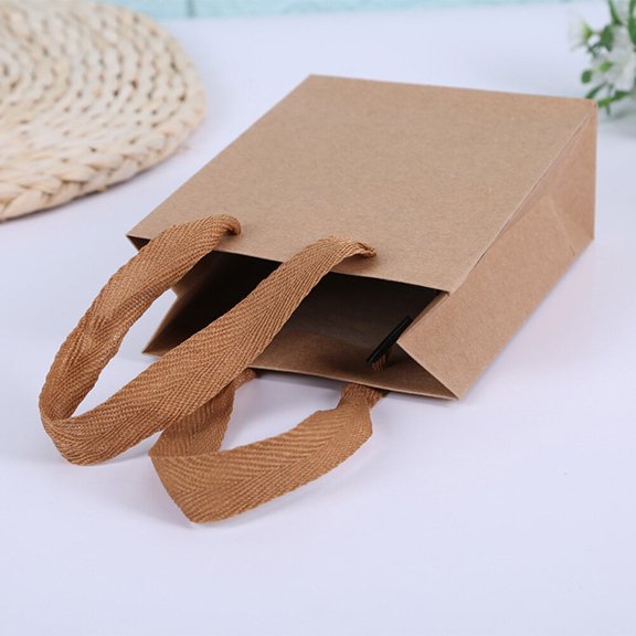 OATIPHO 30Pcs Kraft Package Bags Eco Friendly Khaki Paper Tote Bags for Candy Bread Packaging