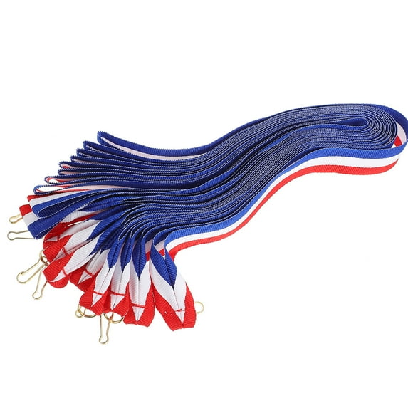 OATIPHO 30Pcs Multi-Function Medal Ribbon with Snap Clips Assorted Colors for Award Decoration