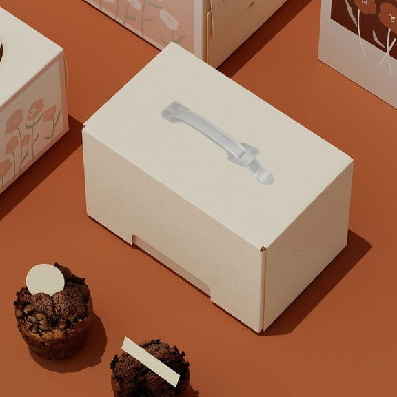 OATIPHO 30Pcs Plastic Carrying Handles White Replacement Straps for Boxes Pastry Cake