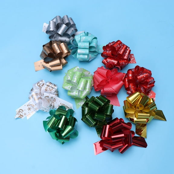 OATIPHO Wrapping Pull Bows Plastic Assorted Color 36Pcs DIY Project