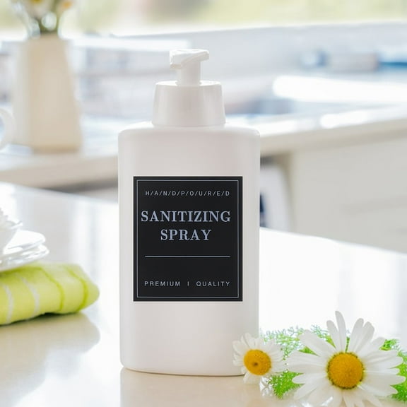 MUSEYA 36pcs Soap Dispenser Labels Waterproof PVC Minimalist Design For Homeowners