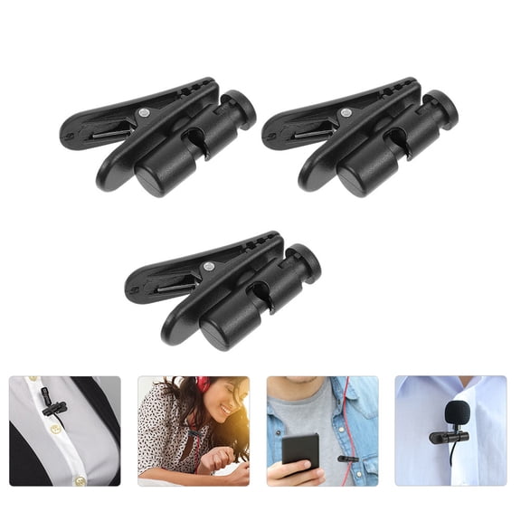 OATIPHO 3Pcs Headphone Cord Clips Black ABS and Pc Multipurpose Earphone Cable Organizers for Home Use