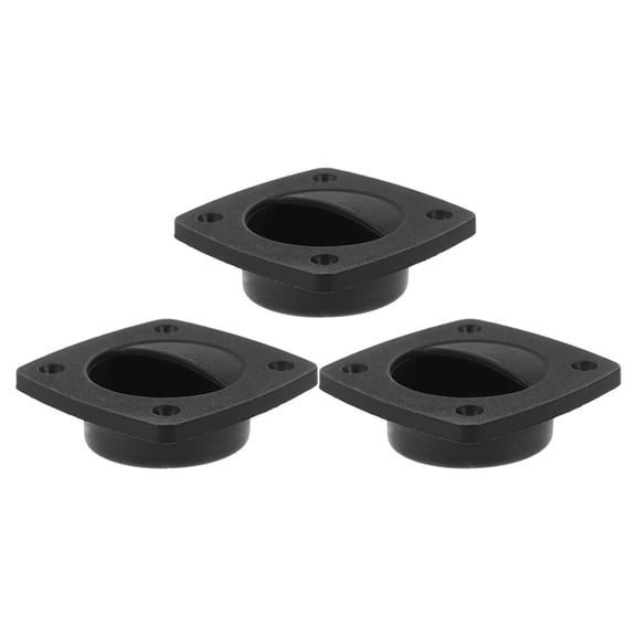 OATIPHO Marine Hatch Pull Handle Black PP Flush Mount for Boats 3Pcs