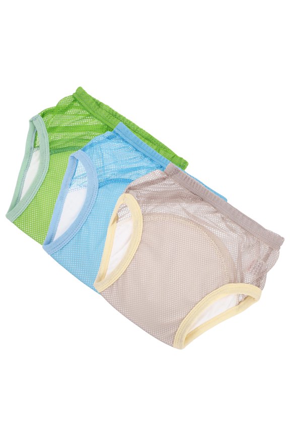 3Pcs Boys Training Pants Cotton Assorted Color with Elastic Waist Design