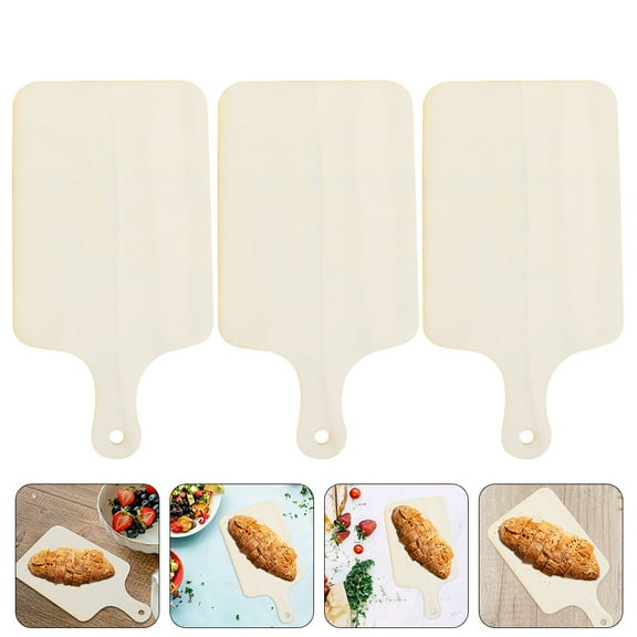 OATIPHO  3Pcs Brown Wood Bread Board for Home Decoration and Kitchen Use