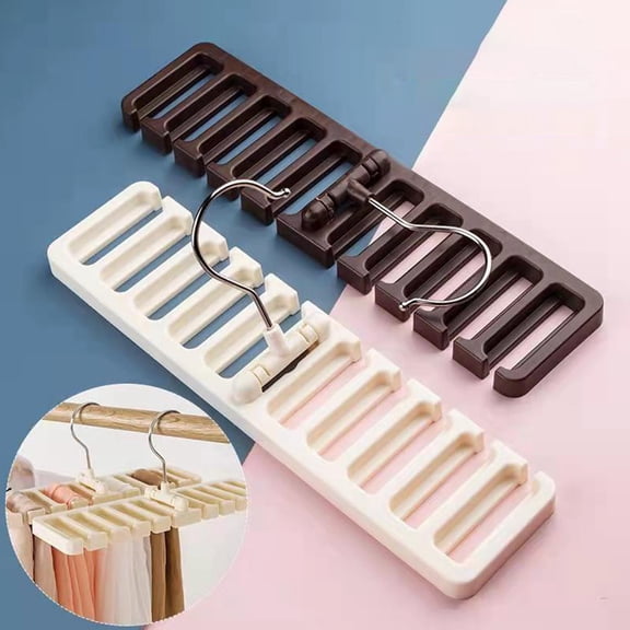 OATIPHO 3Pcs Multi-Function Belt Hanger for Closet Assorted Color Scarf and Tie Organizer with Space Saving Design