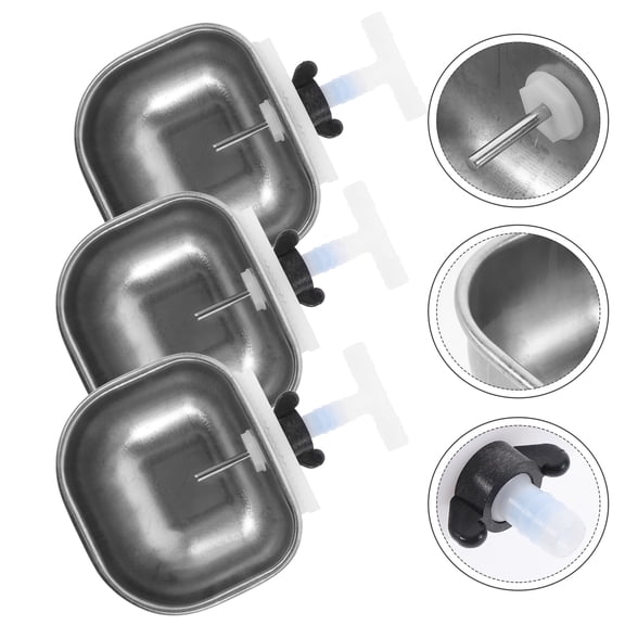 OATIPHO 3Pcs Rabbit Water Drinking Bowl Easy Install Leak Proof Durable Pet Cage Accessory