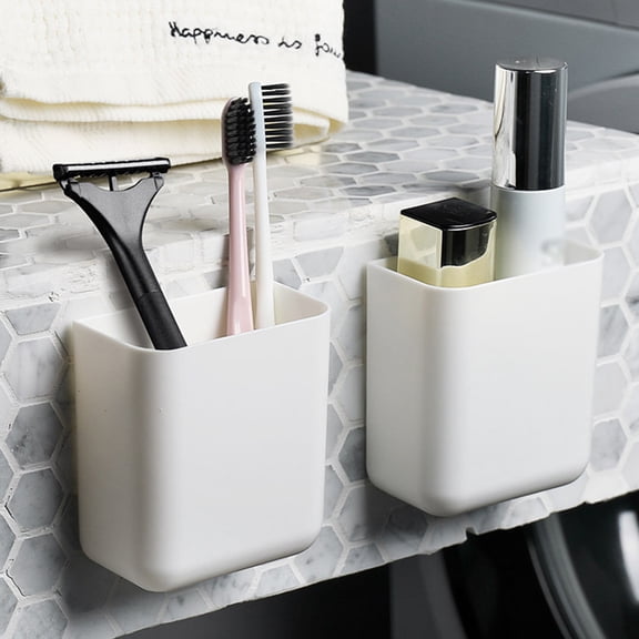 OATIPHO Wall Hanging Storage Holder, White ABS, Lightweight for Bedroom Bathroom