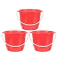 thumbnail image 1 of OATIPHO Red Plastic Water Bucket for Home, Garden, and Pet Care 3Pcs, 1 of 8