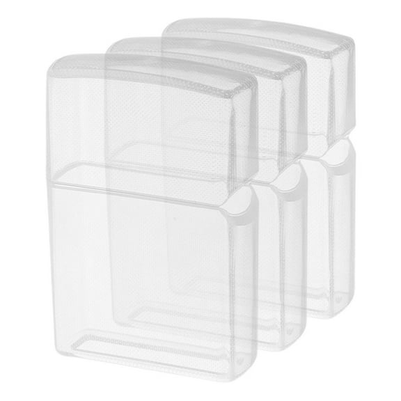 OATIPHO 3pcs Plastic Lighter Shell Transparent Modern Design Lighter Storage Case Box For Outdoors