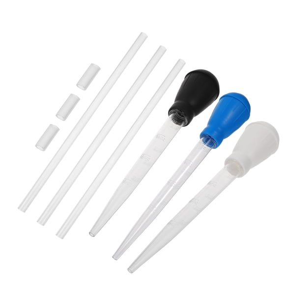OATIPHO Aquarium Filter Transparent Plastic Siphon for Fish Tanks 3Pcs